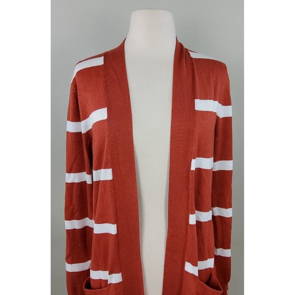 Love Ellie Women's Striped Open Front Pocket Cardigan Size S - Picture 3 of 4